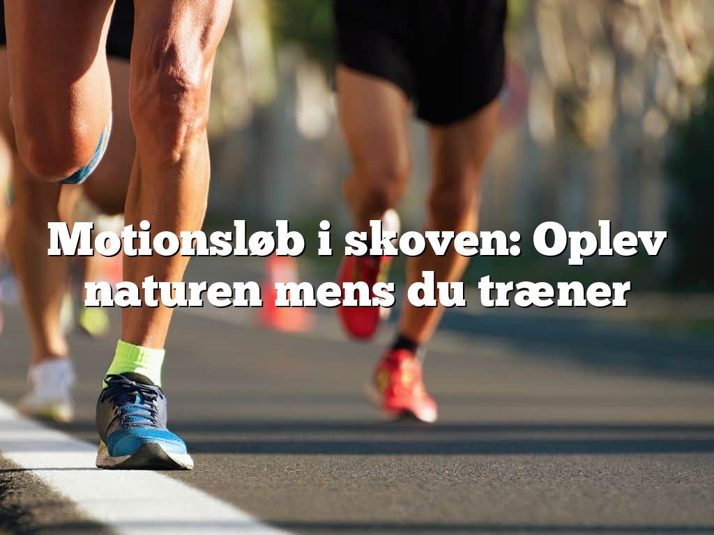 Motionsløb i skoven: Oplev naturen mens du træner