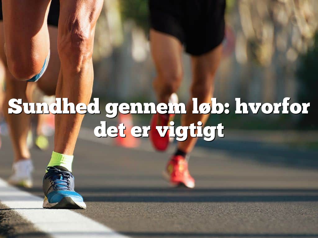 Sundhed gennem løb: hvorfor det er vigtigt - 24run